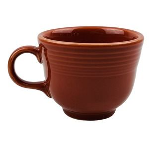 Fiesta Persimmon‎ Flat Cup Only Coffee Tea Homer Laughlin HLC Fiestaware